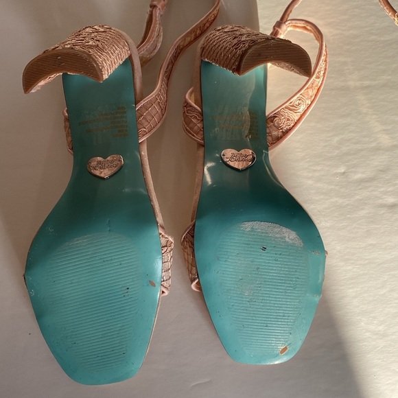 Betsey Johnson Women's Sb-kani Nude champagne colour fabric lace sandalBell Hill - Picture 14 of 14